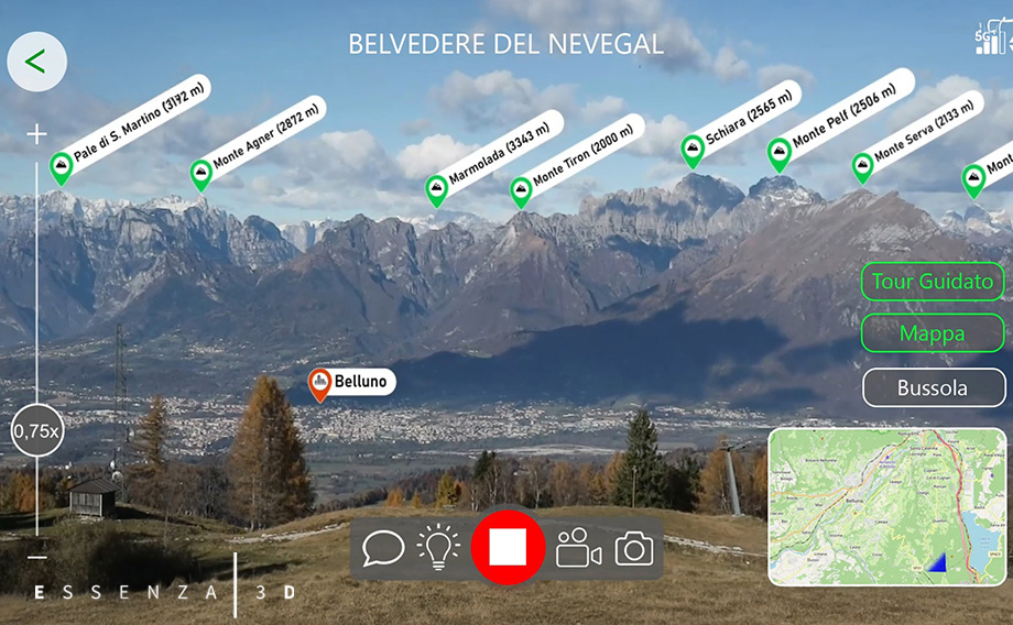 Punto panoramico in realtà aumentata
